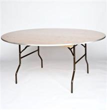 6' round folding table